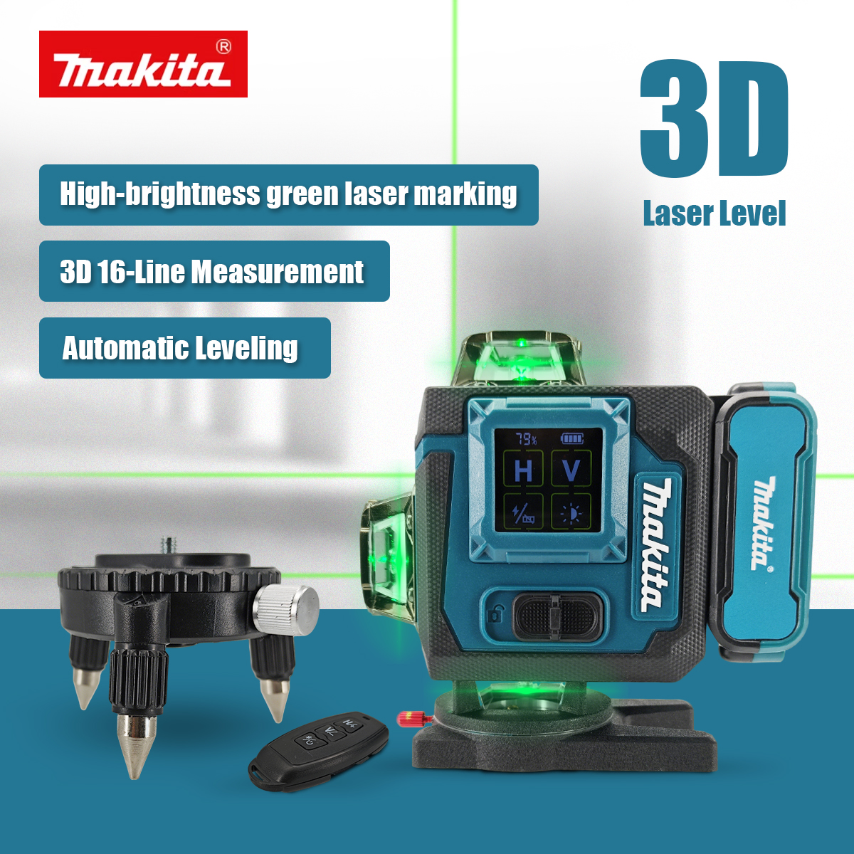 Industrial Laser Cleaning - Makita Laser Level Digital 360-Degree X4