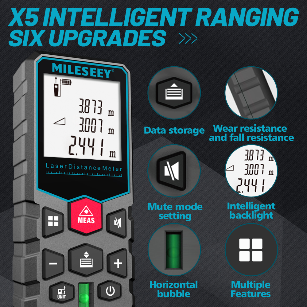 Mileseey X5 S6 Laser Tape Meas – Industrial Laser Rangefinder recenzja i cena