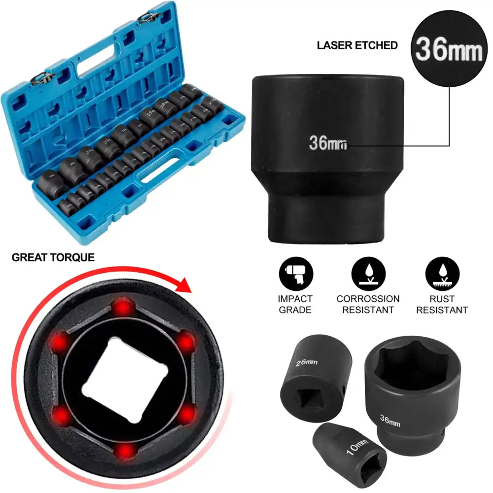 Metric Impact Socket Set, CR-V – Industrial Laser Repair recenzja i cena
